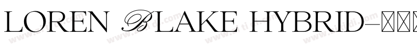 loren Blake hybrid字体转换